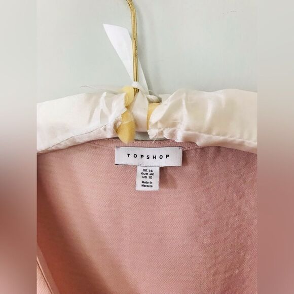Topshop | pink peplum top | size 10 - Picture 2 of 5